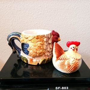 Vintage Chicken Mug and Decor